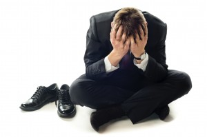 Discouraged businessman