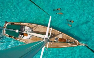 diving off a yacht