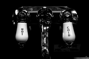 hot and cold faucets